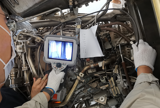 北京韋林公司協(xié)助山東客戶(hù)進(jìn)行飛機(jī)發(fā)動(dòng)機(jī)檢測(cè)